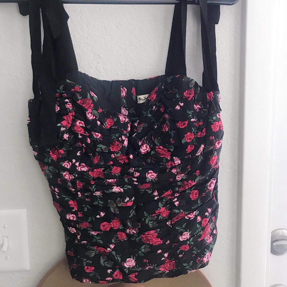 Floral bustier tank top - Picture 1 of 7